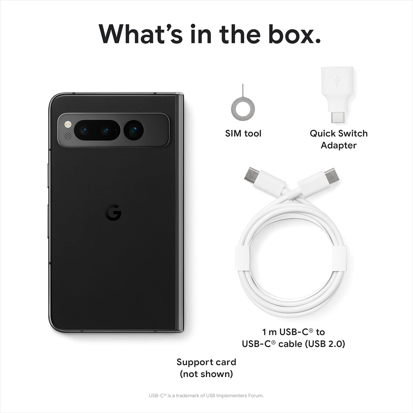 Google Pixel Fold G9FPL - 256GB - Obsidian (Unlocked) Smartphone