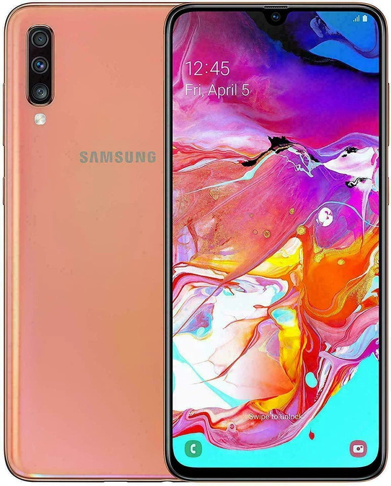 Samsung Galaxy A70 (Dual SIM) - 128GB - Coral (Unlocked) Smartphone