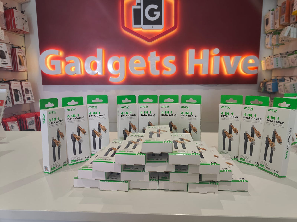 Universal 4-in-1 Fast Charging & High-Speed Data Cable (1 Metre)