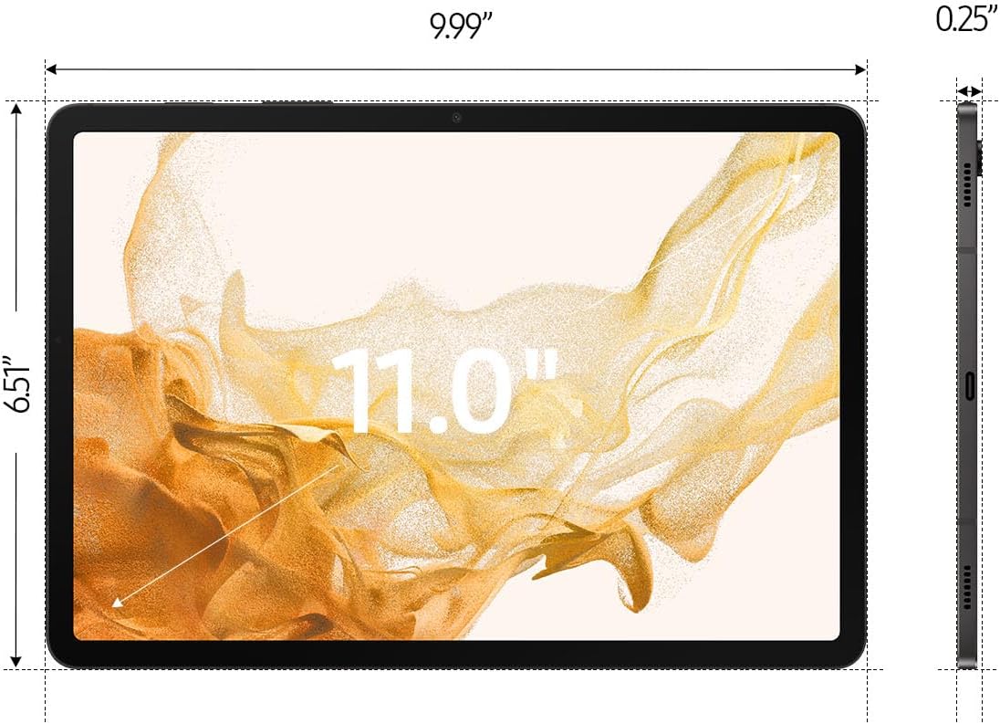 Samsung Galaxy Tab S8 SM-X700 - 128GB - WiFi - Graphite - UK Model