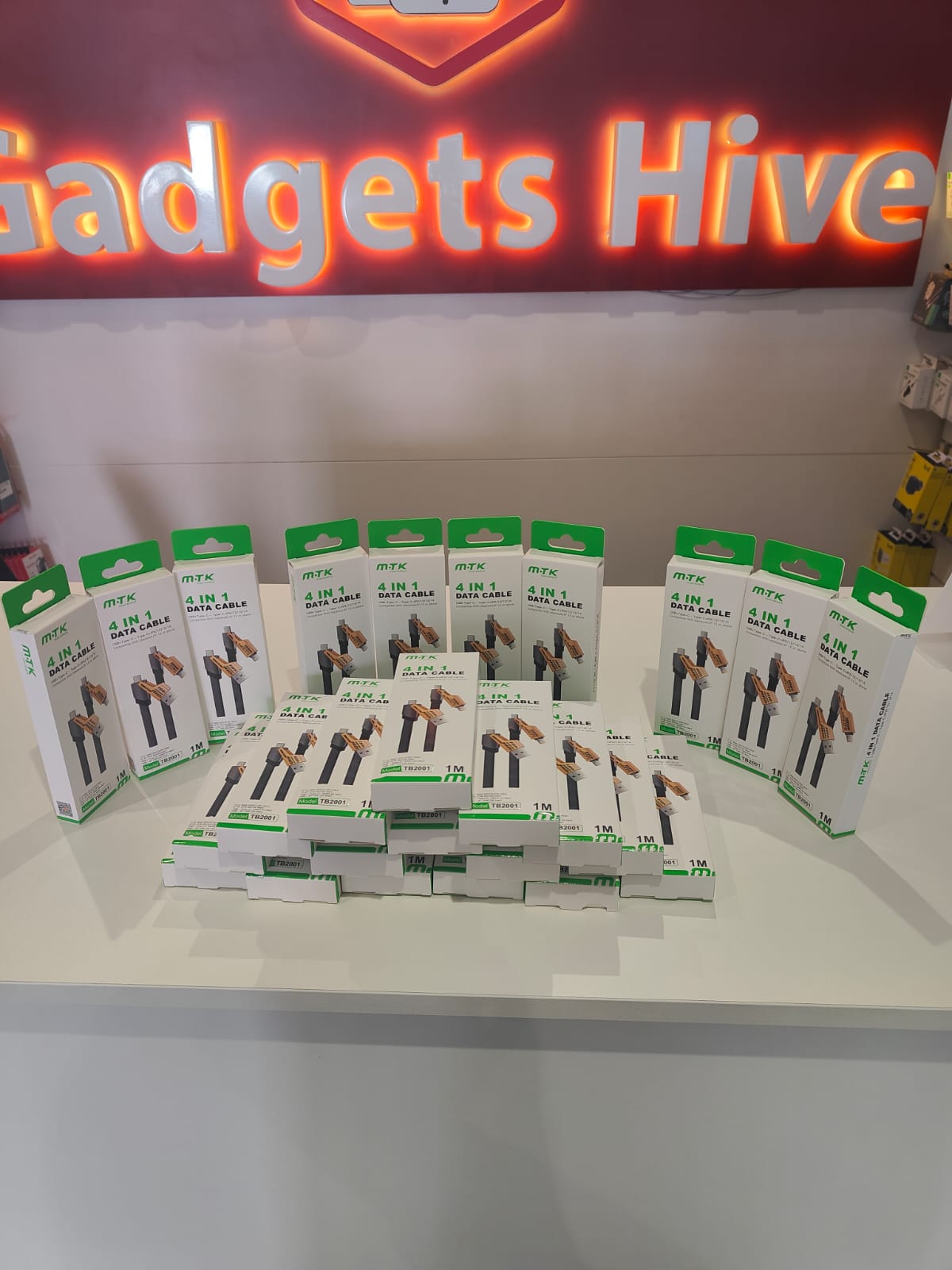 Universal 4-in-1 Fast Charging & High-Speed Data Cable (1 Metre)