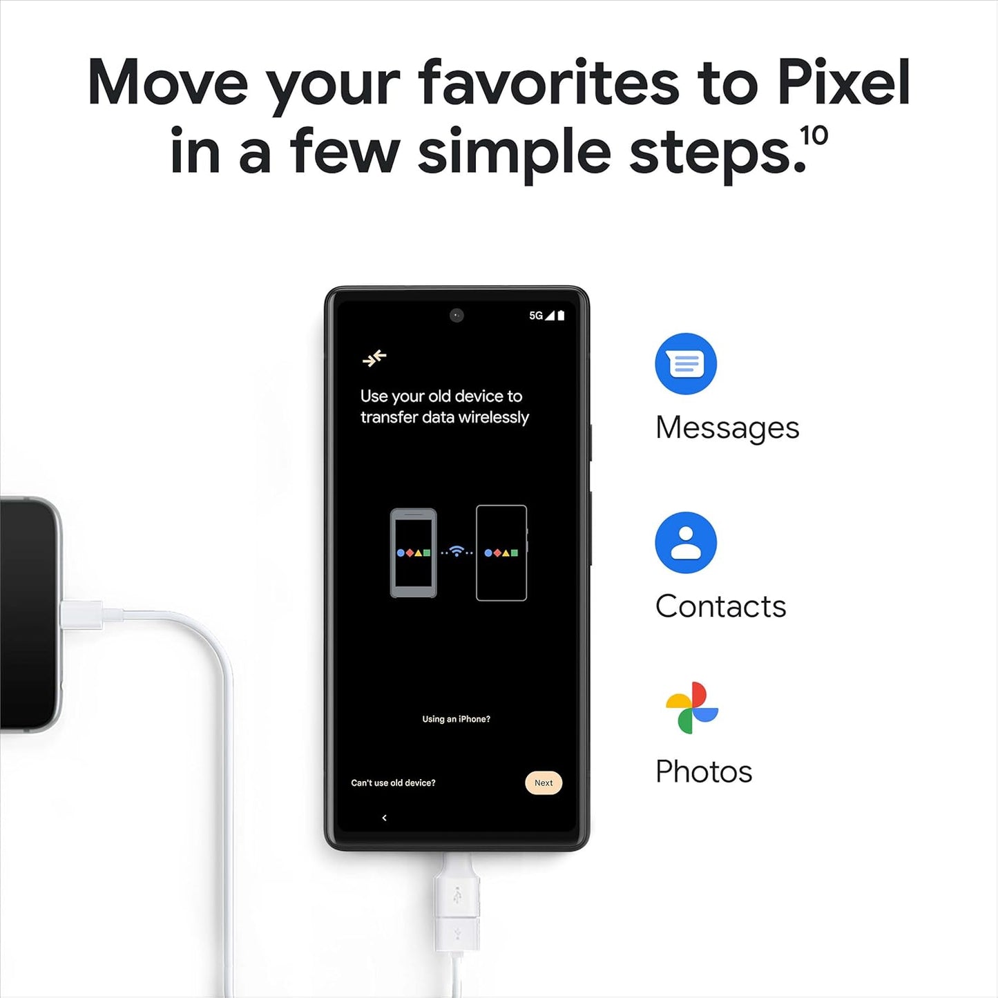 Google Pixel 6a - 128GB - Chalk (Unlocked) Smartphone